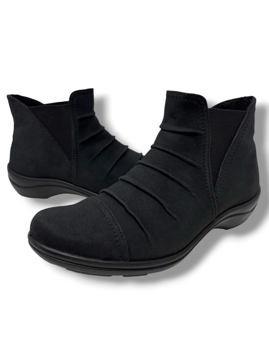 Romika Shoes - Romika Cassie 20 Black Leather Suede Chelsea Boots Ankle Booties Chelsea Slip On